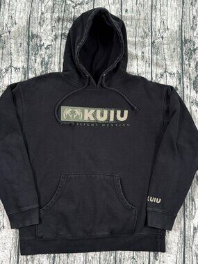KUIU Ultralight Hunting Hoodie Men's Large(?) Black Pullover Kangaroo Pocket